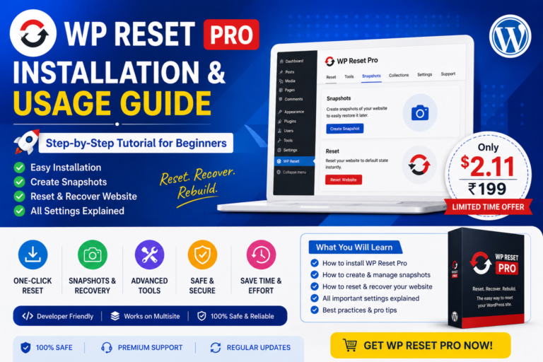 How to Install and Use WP Reset Pro in WordPress